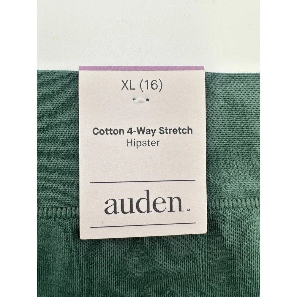 Auden 4-Way Stretch Hipster Panties‎ NWT Size XL Teal Green